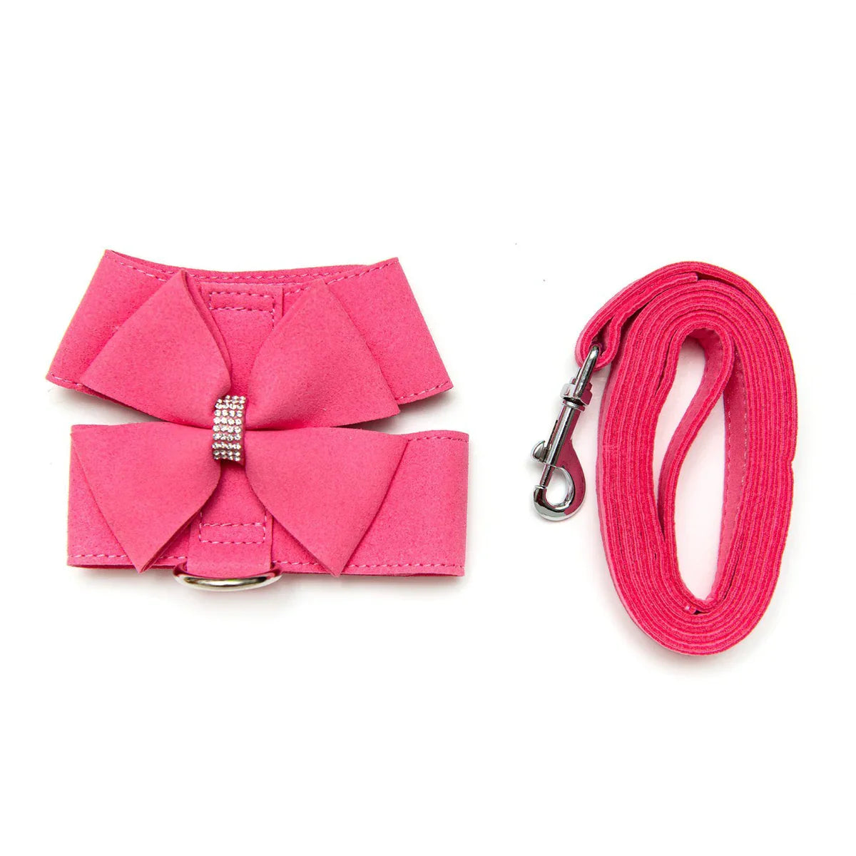 Pink Rhinestone Dog Harness & Leash Set