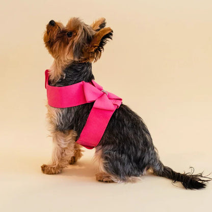 Pink Rhinestone Dog Harness & Leash Set