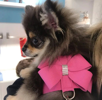 Pink Rhinestone Dog Harness & Leash Set