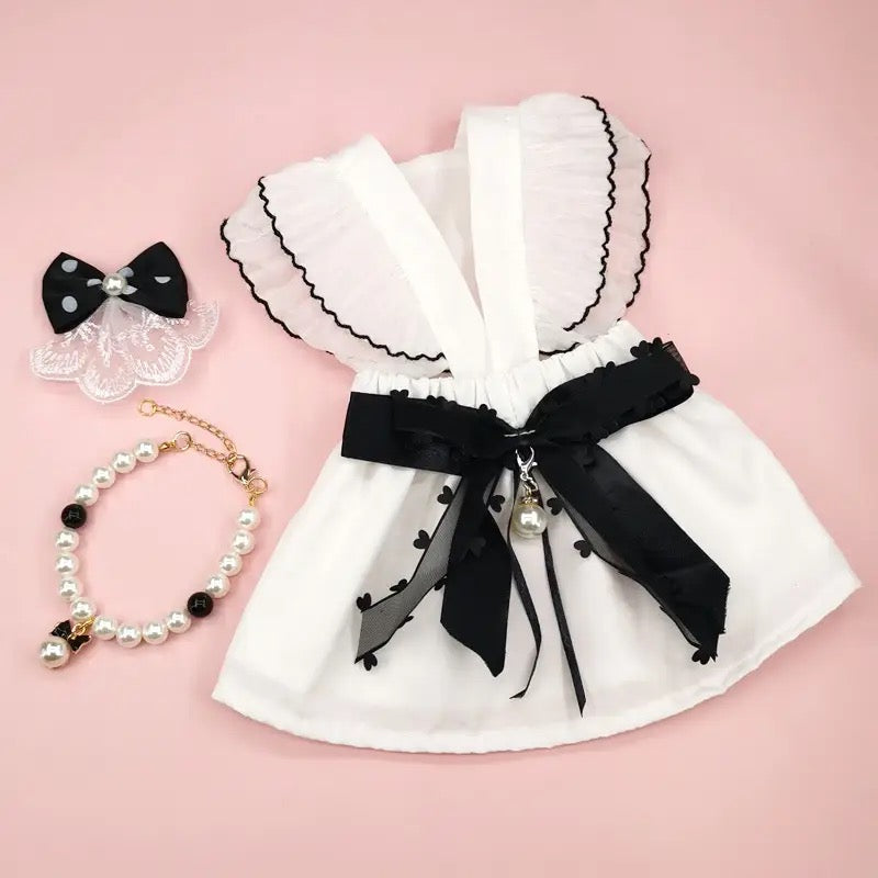 Luxury Tutu Dog Dress Set – Elegant Party Outfit for Small Dogs