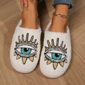 Fuzzy Slippers Evil Eye