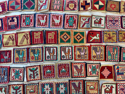 Wool Kilim Coasters 4" x 4"