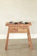 Console A frame en teck recyclé - 2 tiroirs