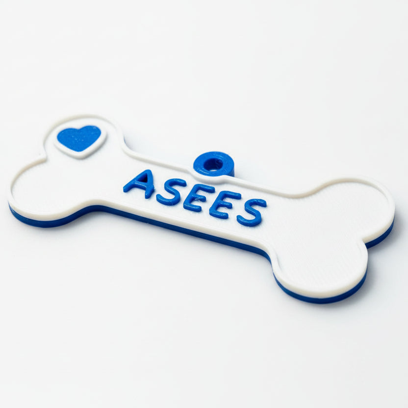 Personalized Pet Name and Number Tag with Swivel Snap Hook