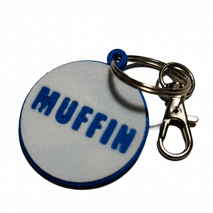 Personalized Pet Name and Number Tag with Swivel Snap Hook