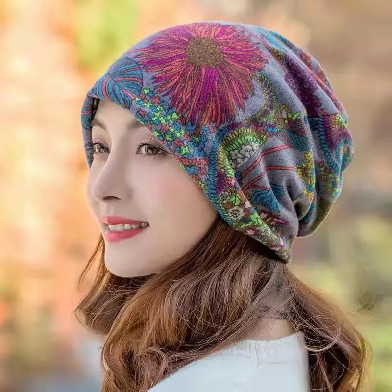 6 Colors Women's Brimless Cap with 3 Wearing Styles