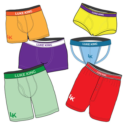 Boxers/Briefs Bundle - Mockup and Template, 36 Total, 6 Angles, 6 Styles, Layered, Detailed & Editable Vector in EPS, SVG, AI, PNG, DXF and PDF