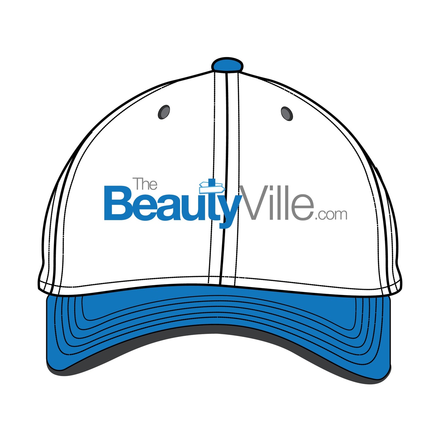 Curved Brim Baseball Cap - Mockup and Template - 8 Angles, Layered, Detailed and Editable Vector in EPS, SVG, AI, PNG, DXF and PDF