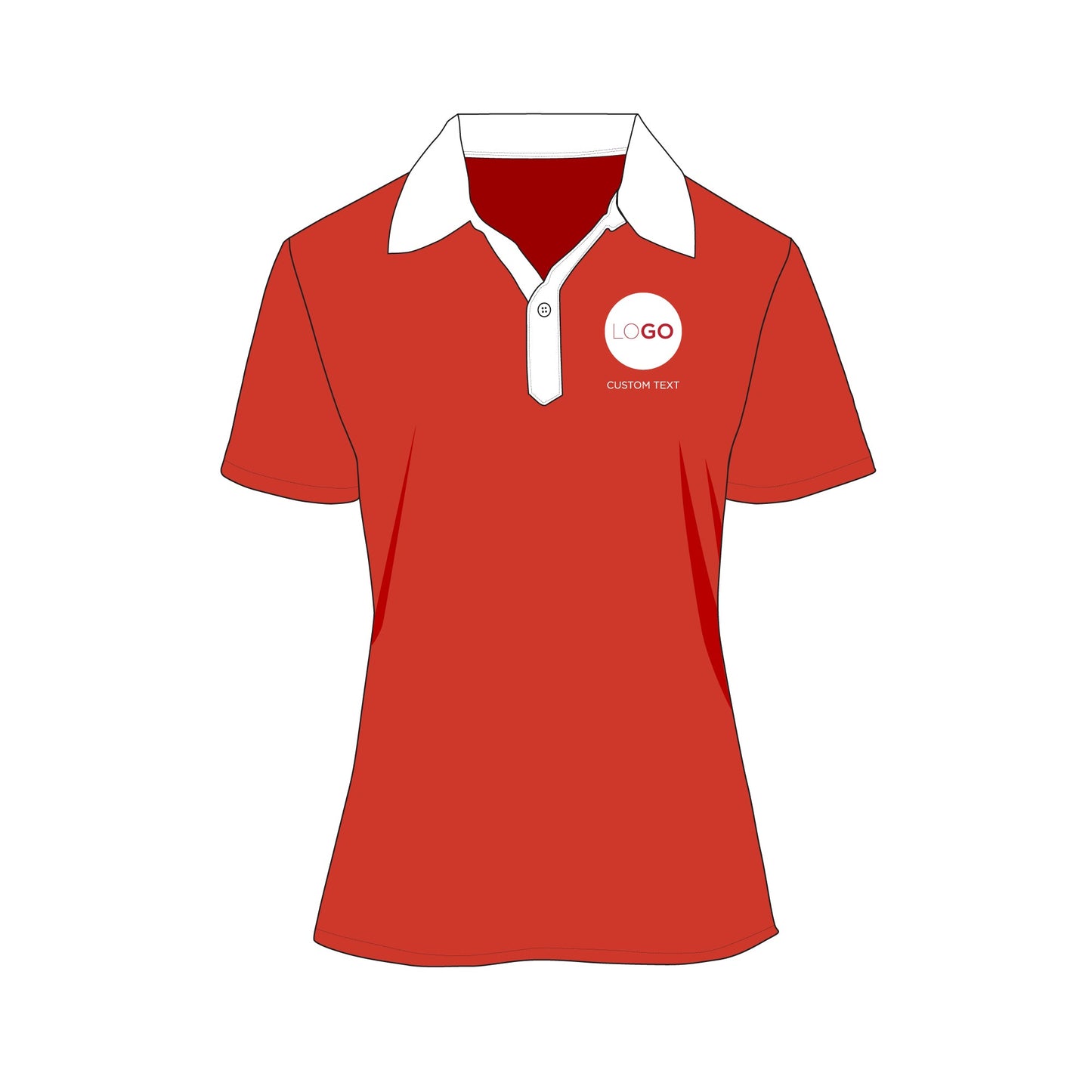 Golf/Polo Shirt - Mockup and Template - 8 Angles, Layered, Detailed and Editable Vector in EPS, SVG, AI, PNG, DXF and PDF