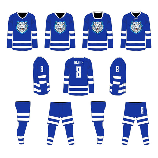 Hockey Jersey - Mockup and Template - 4 Angles, 4 Styles, Layered, Detailed and Editable Vector in EPS, SVG, AI, PNG, DXF and PDF