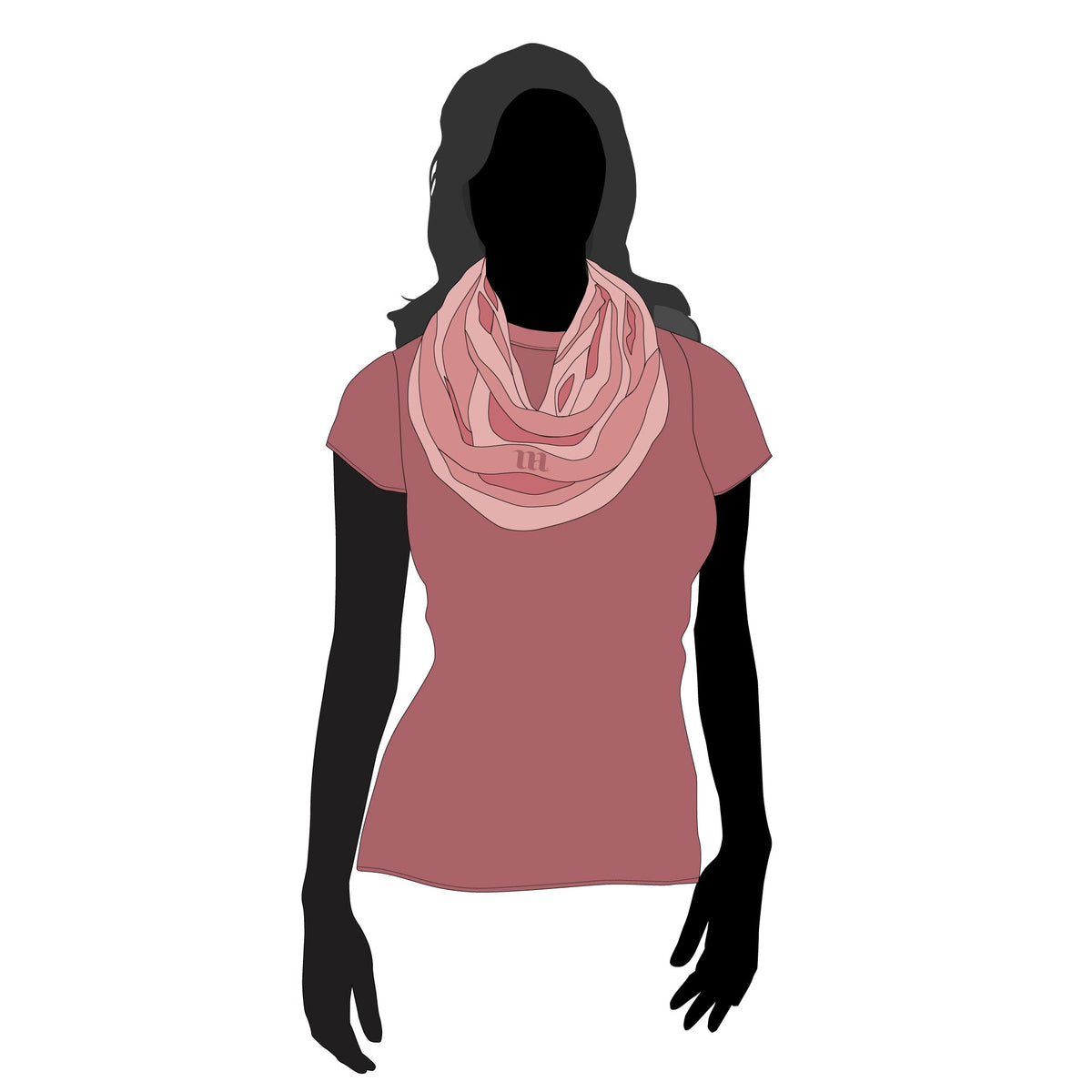 Infinity Scarf/Scarves - Mockup and Template - 2 Styles, Layered, Detailed and Editable Vector in EPS, SVG, AI, PNG, DXF and PDF