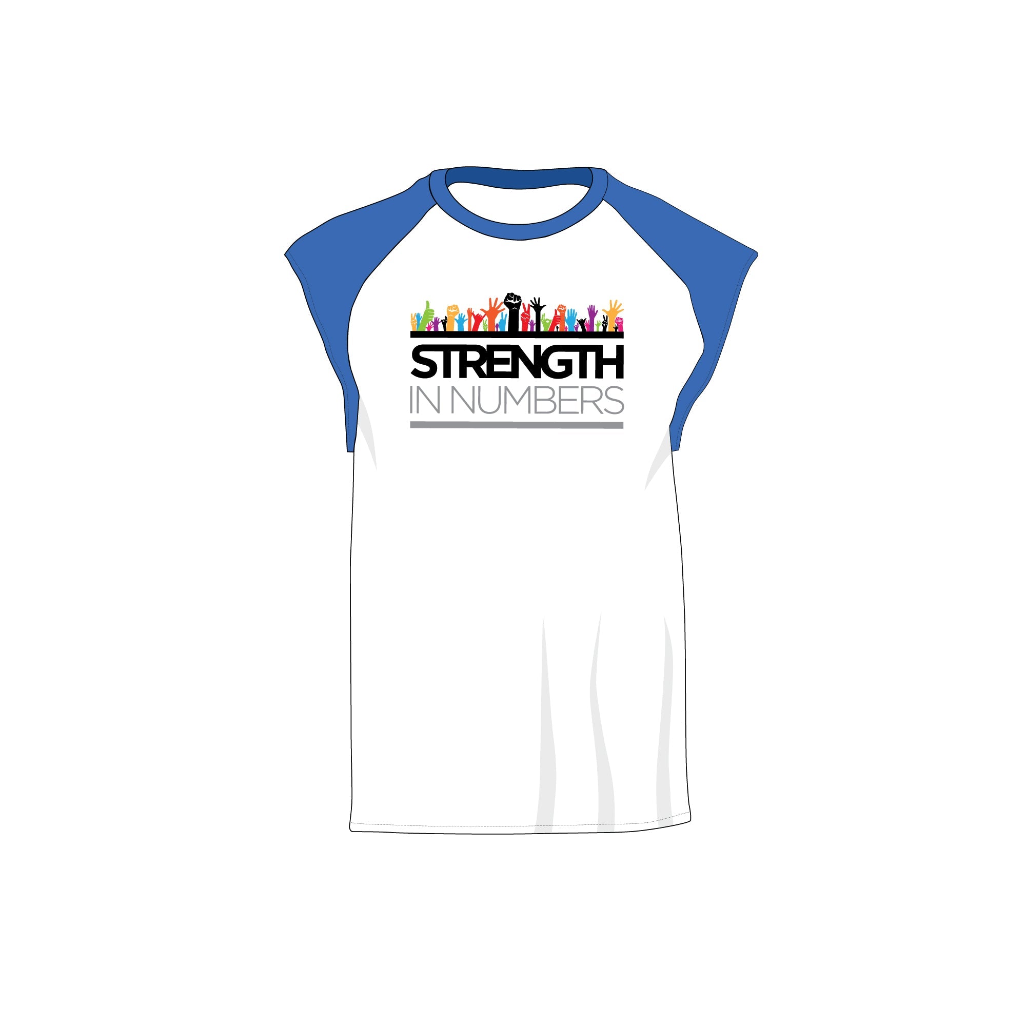 Raglan Men's Cap Sleeve/Sleeveless Shirt - Mockup and Template - 4 Angles, 1 Style, Layered, Detailed and Editable Vector in EPS, SVG, AI, PNG, DXF and PDF