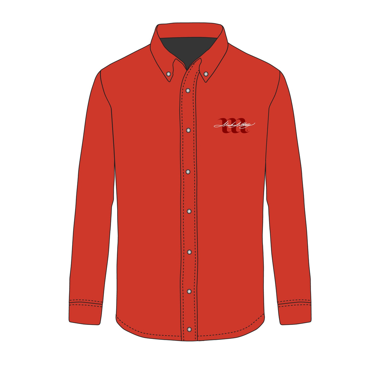 Men's Long Sleeve Dress Shirt - Mockup and Template - 4 Angles, 1 Style, Layered, Detailed and Editable Vector in EPS, SVG, AI, PNG, DXF and PDF