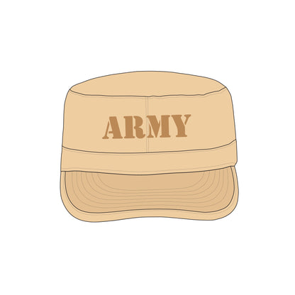 Military Army Castro Hat/Cap - Mockup and Template - 18 Angles, Layered, Detailed and Editable Vector in EPS, SVG, AI, PNG, DXF and PDF