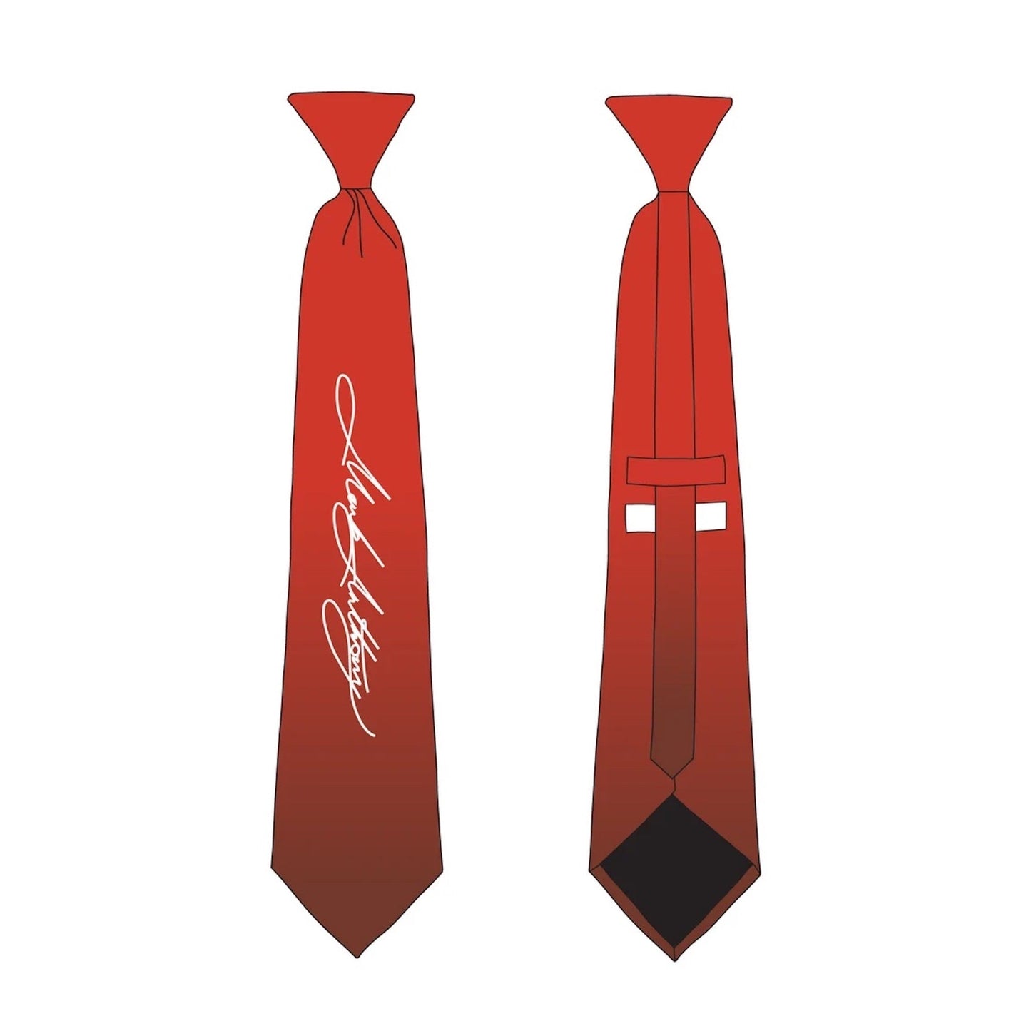 Necktie - Mockup and Template - 2 Angles, 1 Style, Layered, Detailed and Editable Vector in EPS, SVG, AI, PNG, DXF and PDF