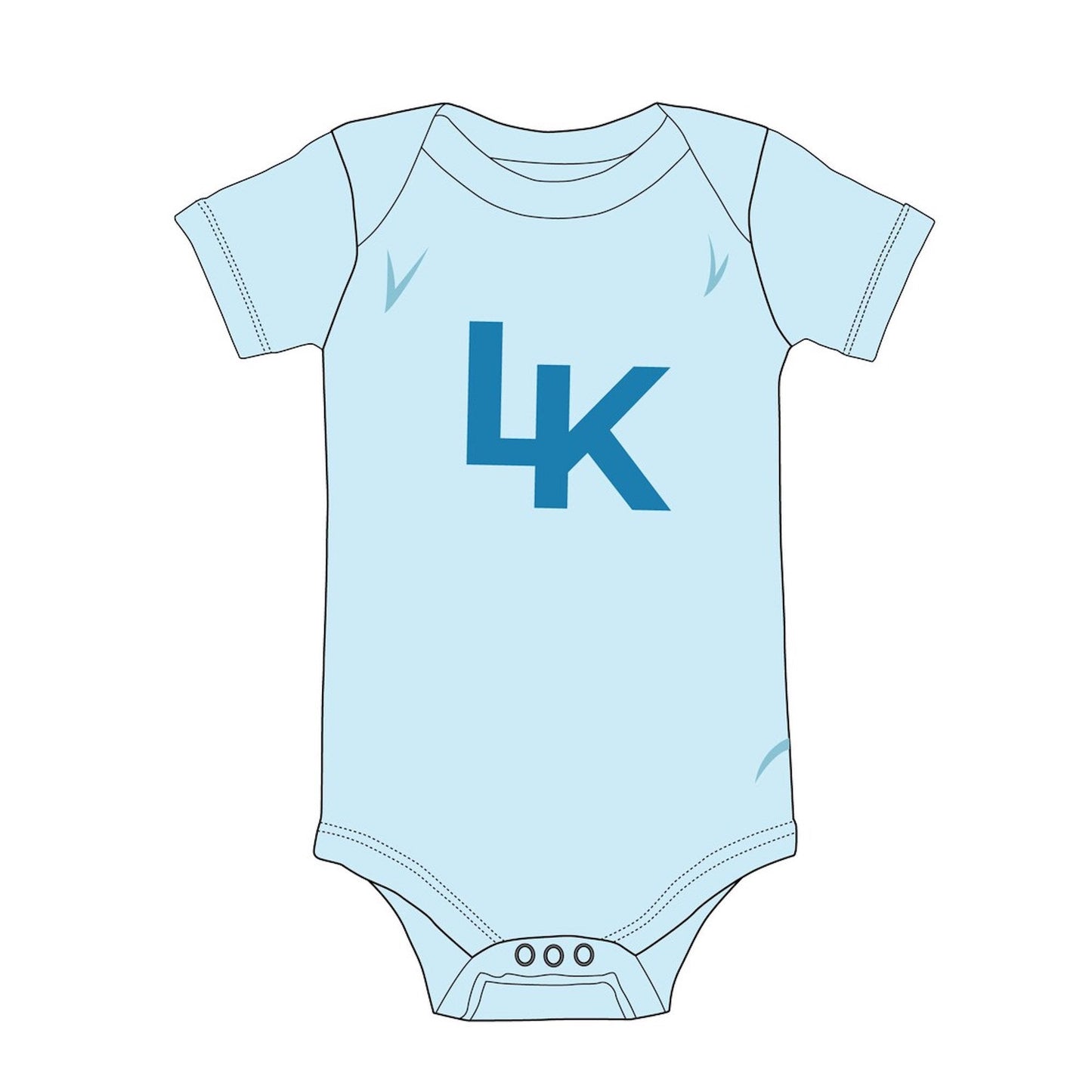 Baby Onesie One Piece - Mockup and Template - 1 Angle, 1 Style, Layered, Detailed and Editable Vector in EPS, SVG, AI, PNG, DXF and PDF