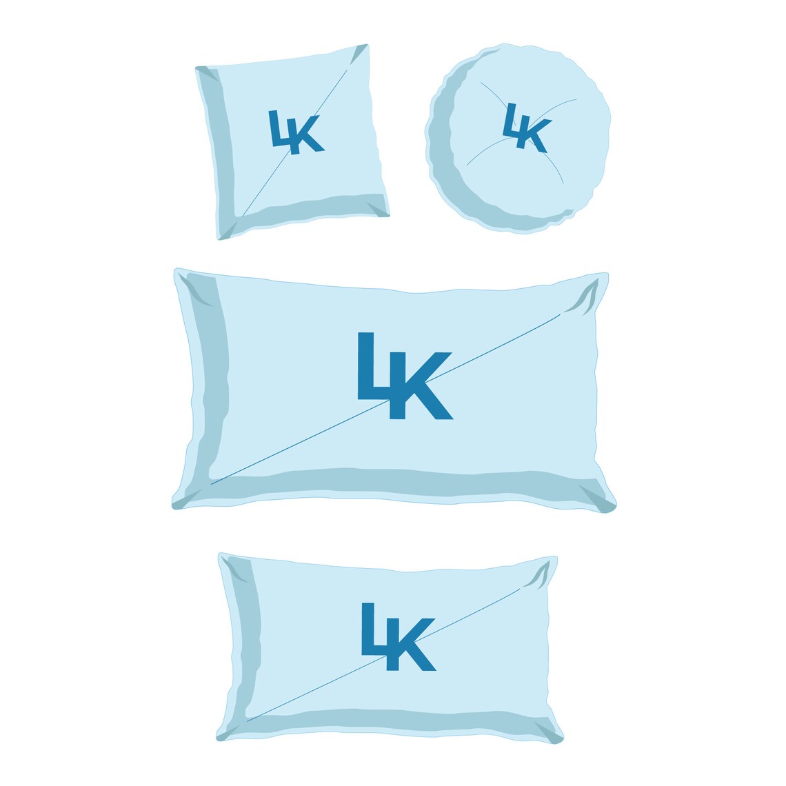 Pillow Bundle - Mockup and Template - 1 Angles, 1 Style, Layered, Detailed and Editable Vector in EPS, SVG, AI, PNG, DXF and PDFand Editable Vector in EPS, SVG, AI, PNG, DXF and PDF