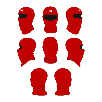 Ski Mask / Balaclava - Mockup and Template - 8 Angles, 1 Style, Layered, Detailed and Editable Vector in EPS, SVG, AI, PNG, DXF and PDF