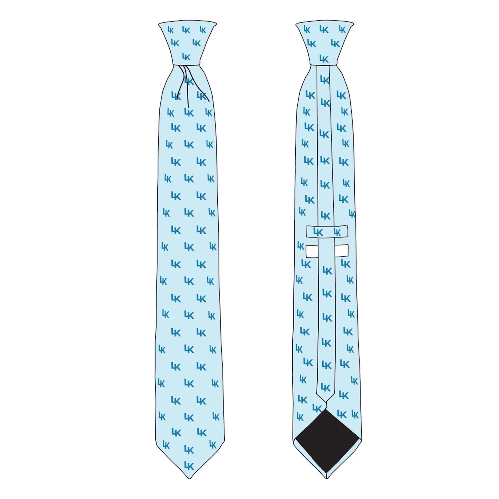 Skinny Necktie - Mockup and Template - 2 Angles, 1 Style, Layered, Detailed and Editable Vector in EPS, SVG, AI, PNG, DXF and PDF