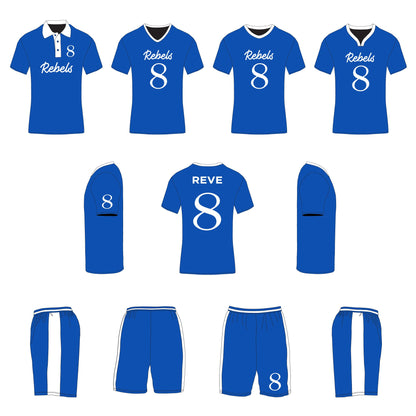 Soccer Jersey - Mockup and Template - 4 Angles, 3 Styles, Layered, Detailed and Editable Vector in EPS, SVG, AI, PNG, DXF and PDF