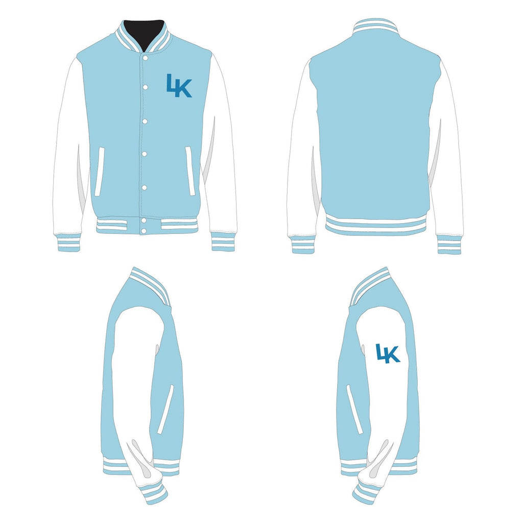 Varsity Jacket - Mockup and Template - 4 Angles, 1 Style, Layered, Detailed and Editable Vector in EPS, SVG, AI, PNG, DXF and PDF
