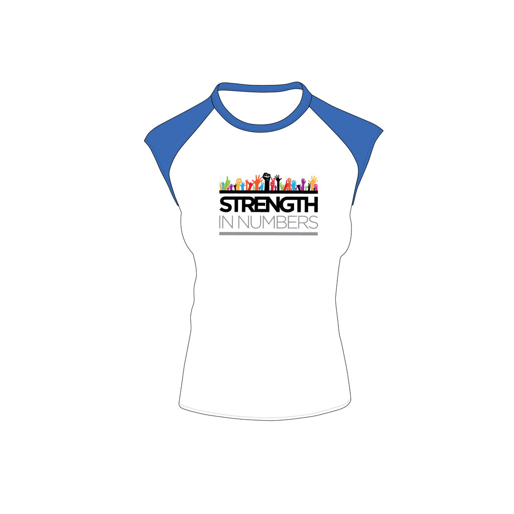 Raglan Women's Cap Sleeve/Sleeveless Shirt - Mockup and Template - 4 Angles, 1 Style, Layered, Detailed and Editable Vector in EPS, SVG, AI, PNG, DXF and PDF