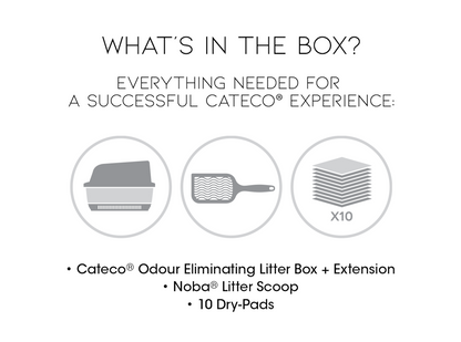 Cateco Odour-Eliminating Litter box - Complete Starter Kit