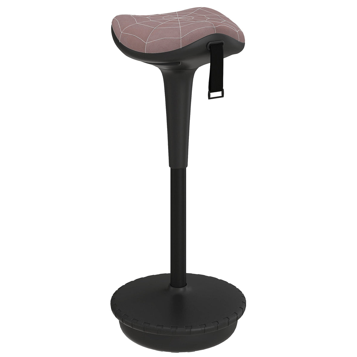 Backless Wobble Stool Chair, Standing Desk Chair, Adjustable Learning Stool for Office Desks, with Rocking Motion, Brown