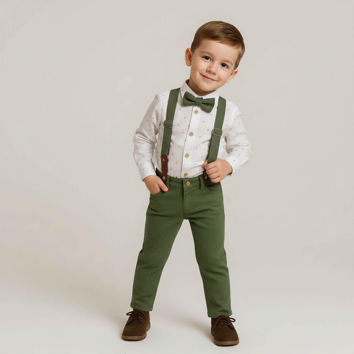 Biggie Boys Dressy Suspender Set