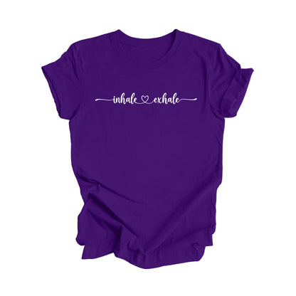 Inhale Exhale - Yoga Gift, Meditation Shirt, Yoga T-shirt, Yoga Lover Gift, Yoga Teacher Shirt, Wellness Shirt, Self Care Shirt - Inspired X