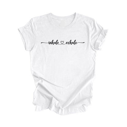 Inhale Exhale - Yoga Gift, Meditation Shirt, Yoga T-shirt, Yoga Lover Gift, Yoga Teacher Shirt, Wellness Shirt, Self Care Shirt - Inspired X