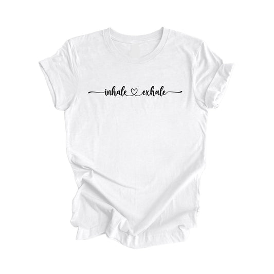 Inhale Exhale - Yoga Gift, Meditation Shirt, Yoga T-shirt, Yoga Lover Gift, Yoga Teacher Shirt, Wellness Shirt, Self Care Shirt - Inspired X