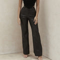 High Waist Leather Pants