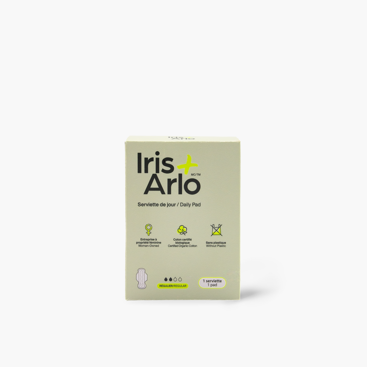 100% Organic Cotton Regular Pad Individual Box - Bulk (250)