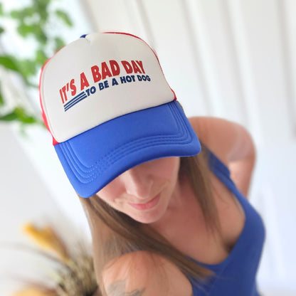 Hats | It's a Bad Day to Be a Hot Dog (Costco Lovers Only!) Soft Trucker Hat