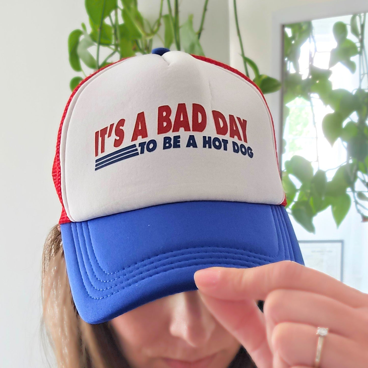 Hats | It's a Bad Day to Be a Hot Dog (Costco Lovers Only!) Soft Trucker Hat