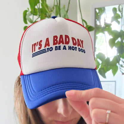 Hats | It's a Bad Day to Be a Hot Dog (Costco Lovers Only!) Soft Trucker Hat