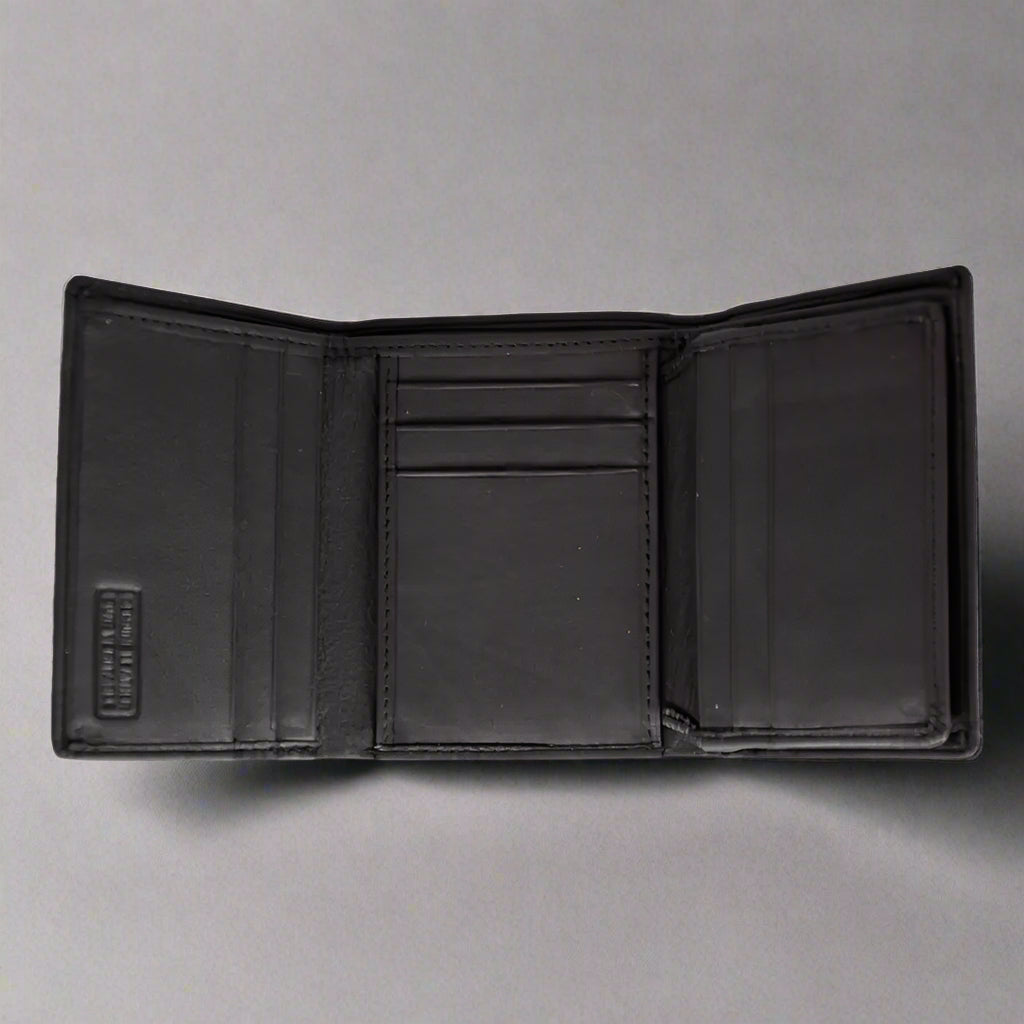 JBG International Men's Flip Up Trifold Leather Wallet