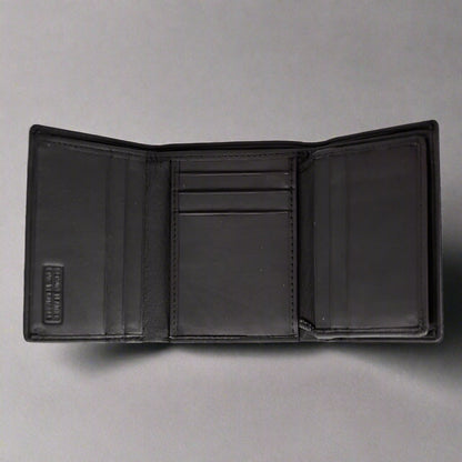 JBG International Men's Flip Up Trifold Leather Wallet