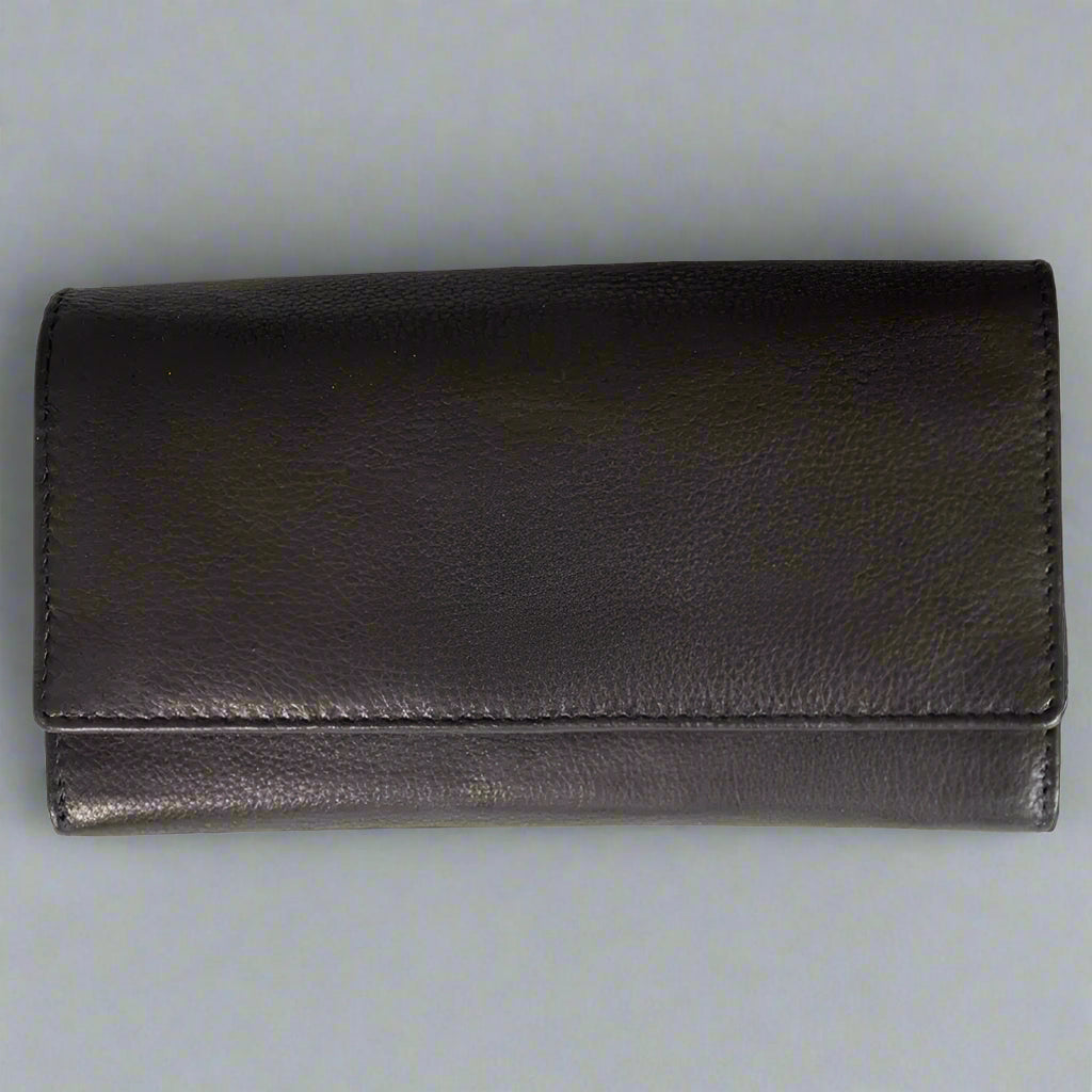 JBG International Women's Trifold RFID Leather Wallet