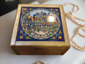 Handcrafted Ceramic & Wood Jewelry Box – 6" Keepsake Storage