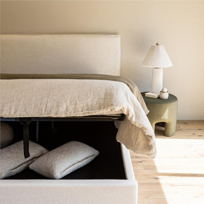 Watkins Platform Storage Bed - Cream