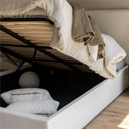 Watkins Platform Storage Bed - Cream