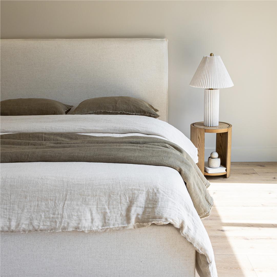 Watkins Platform Storage Bed - Cream