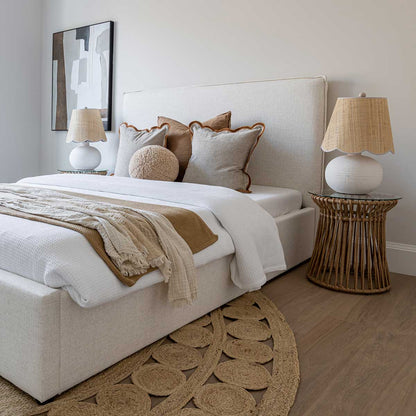 Watkins Platform Storage Bed - Cream