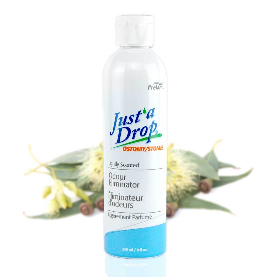 240 ml (8 oz), Light Eucalyptus Scent Ostomy Deodorizer | Just'a Drop