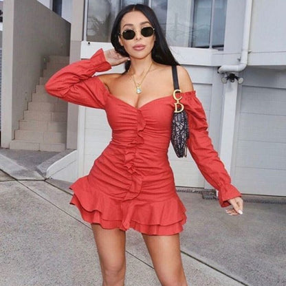 Off Shoulder Ruffle Dress