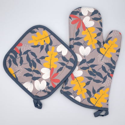 Just Leaves-Oven Mitt and Pot Holder