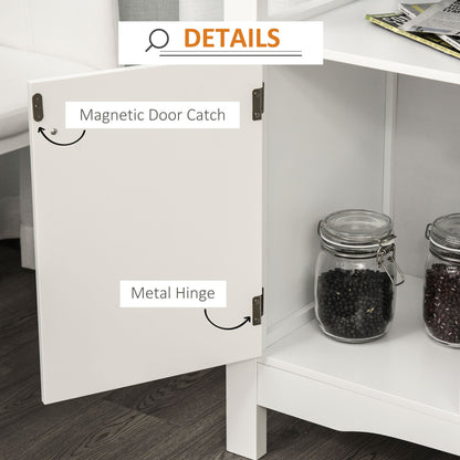 Modern Kitchen Buffet Bar Cabinet Storage Sideboard Dining Server with Drawer & 12-Bottle Wine Rack for Living Room, Espresso