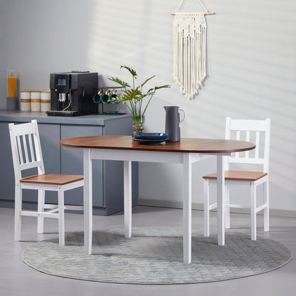 Solid Wood Kitchen Table, Drop Leaf Tables for Small Spaces, Folding Dining Table, Black